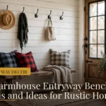 farmhouse entryway bench plans image